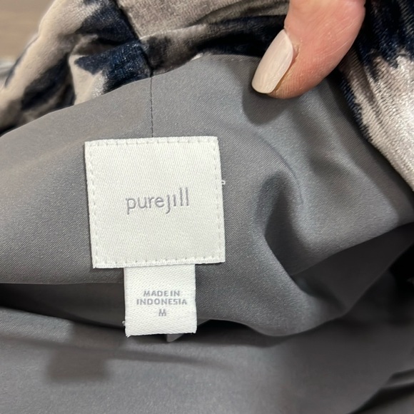 J. Jill | Pure Jill Gray Taupe and Navy Velvet Jacket Size M - Picture 8 of 9